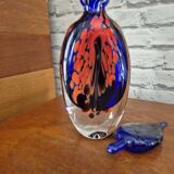 Blown glass bottle signed GAMBIER 1993