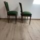 Pair of chair louis xvi period wood green trim