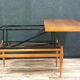 Table basse relevable Smorrebrod scandinave année 50-60