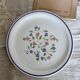 6 vintage porcelain dessert plates Moulin des Loups lilac floral pattern