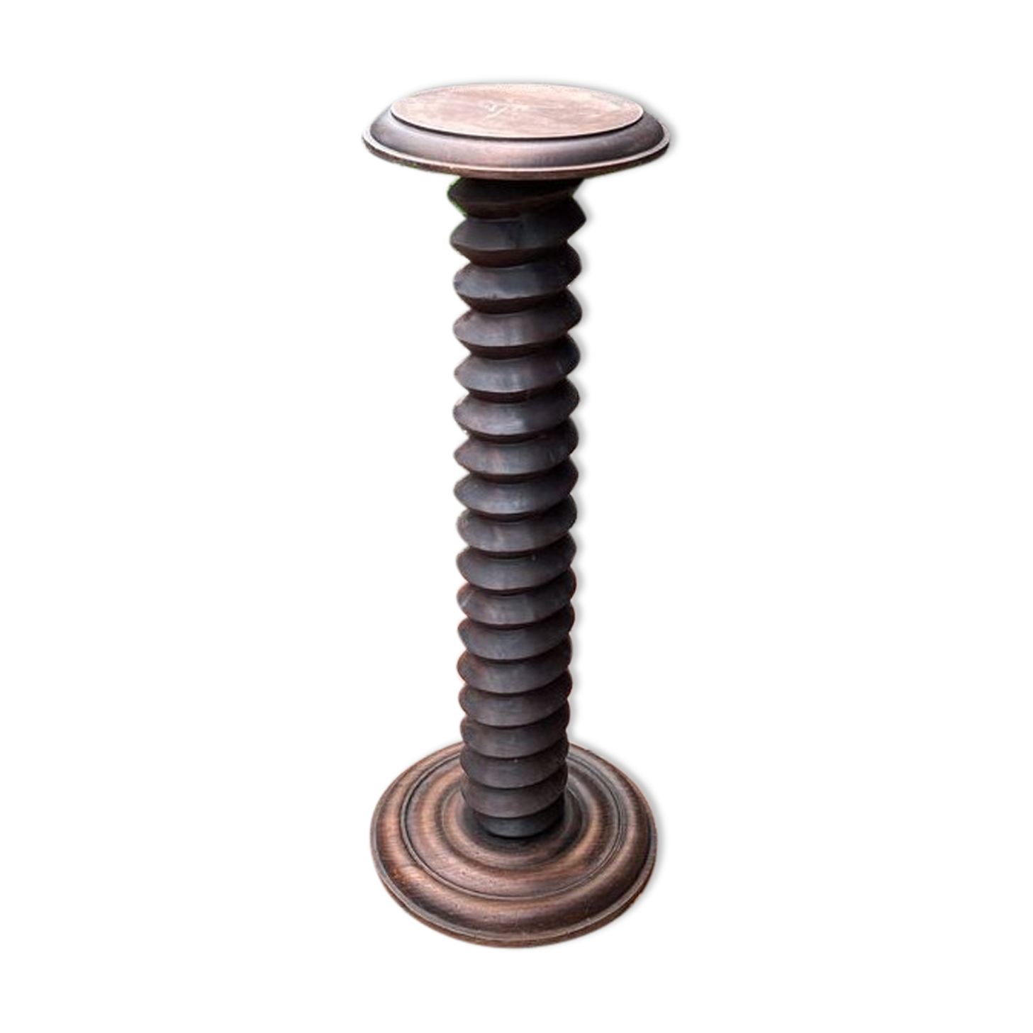 Old wooden console column