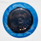 XL dish in blue glazed terracotta