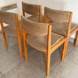 Set of 4 vintage baumann chairs from the 50s