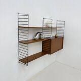 Mid-Century Nisse Strinning string design teak wall unit , 1960s