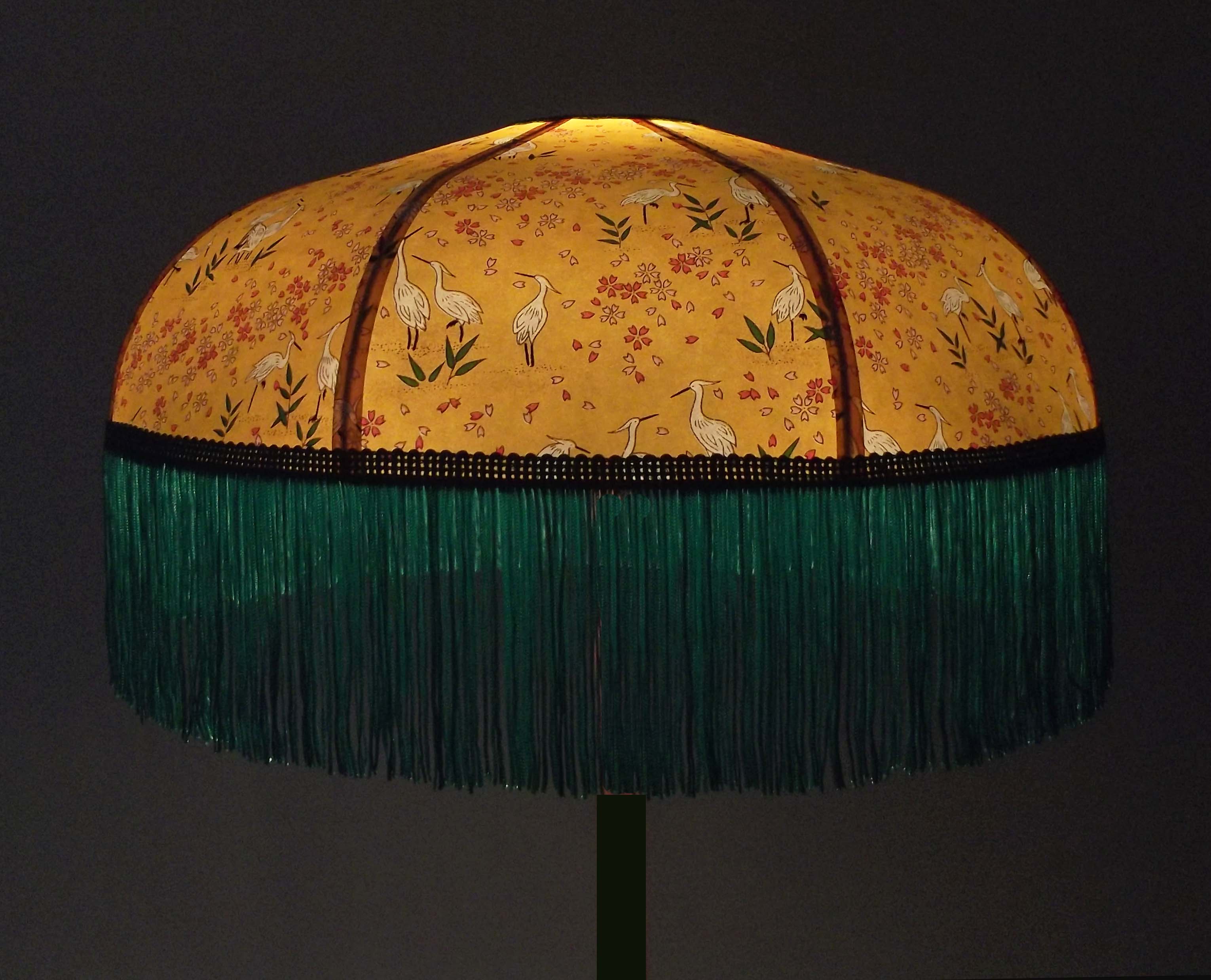 Abat Jour En Papier Washi à Bandes Multicolors