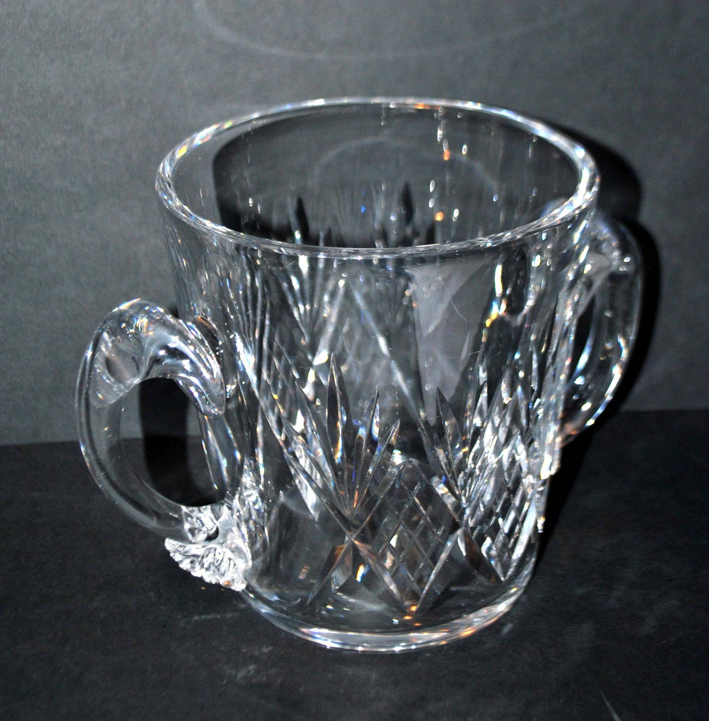 CRISTALLERIE LORRAINE LEMBERG Junon cut crystal ice bucket Chantilly style