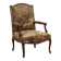 Carved Walnut Armchair with Cabriole Legs and Tapestry Upholstery, France