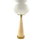 Conic parchment and brass table lamp, France 1960