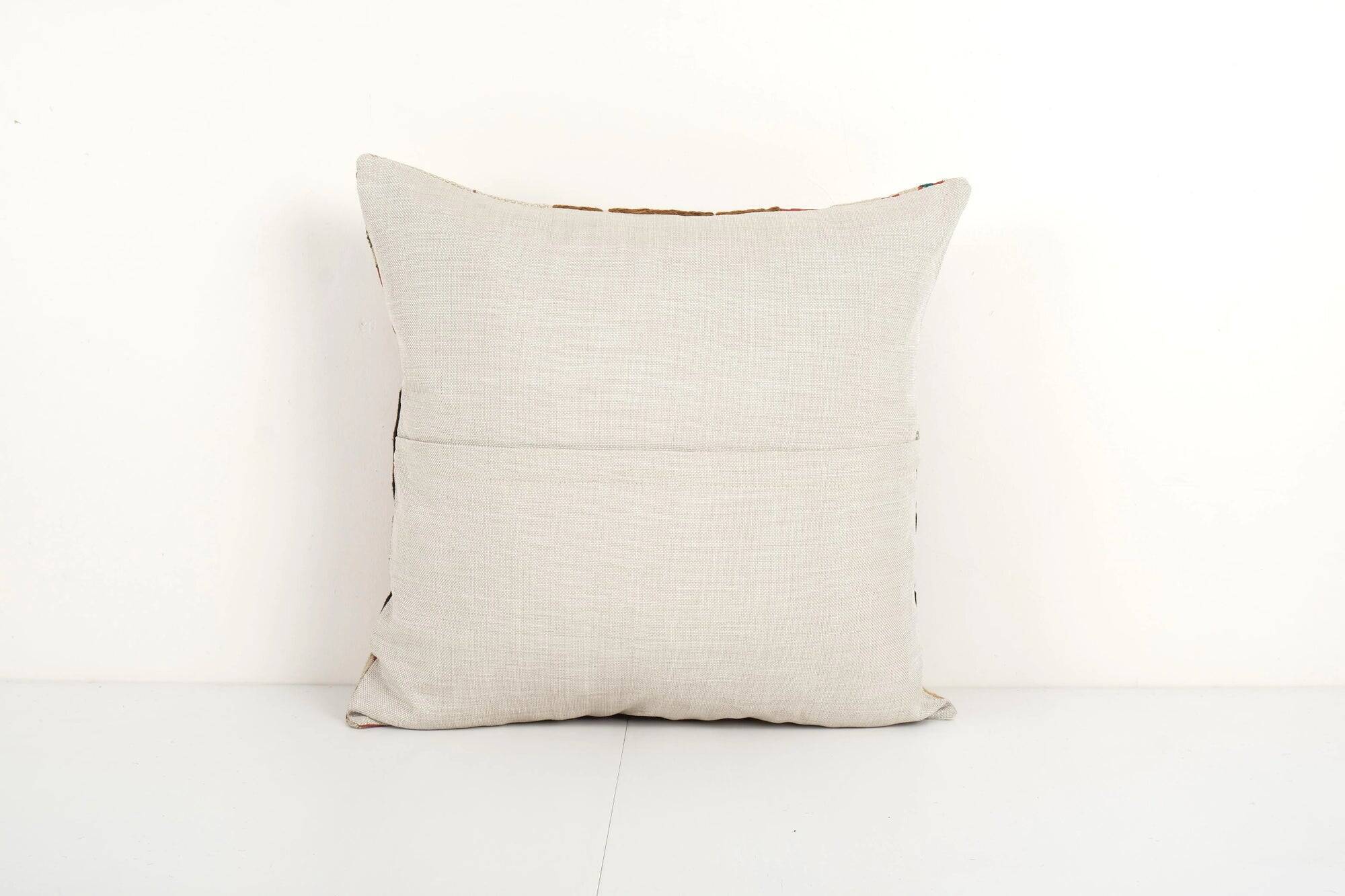 Vintage embroidered cushion cover 46x46 cm