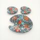 Bottle Coaster Painter's Palette Multicoloured Ceramic Pop