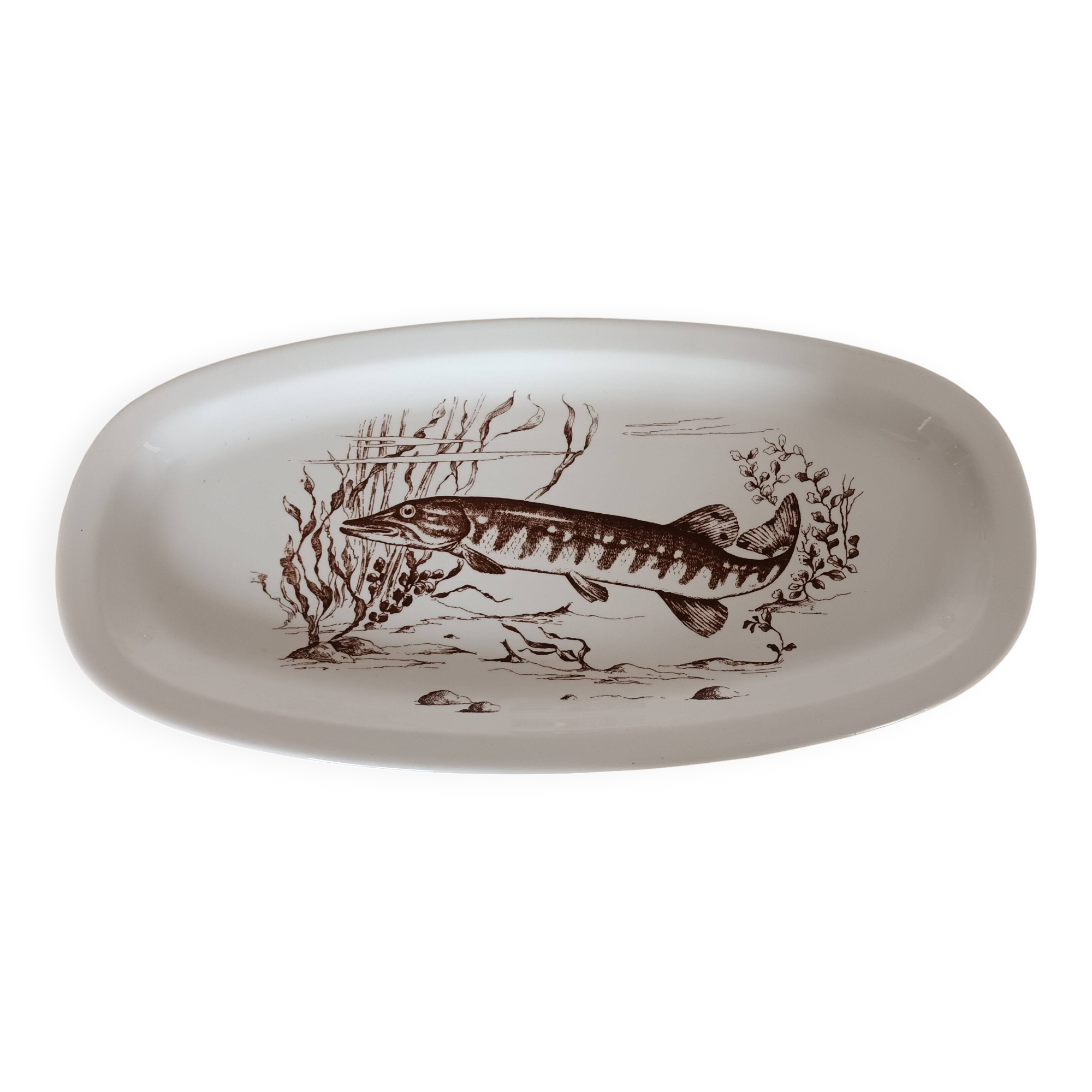 Gien fish service set - vintage 1980