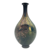 Vase R Pierini Studio Glass 1984 Cuivré 27cm Minéral Inclusions Signé