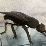Cendrier mouche en laiton ancien