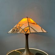 Lampe de table Art déco colorée en vitrail