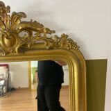 Miroir à fronton XVIII eme doré 86x150cm