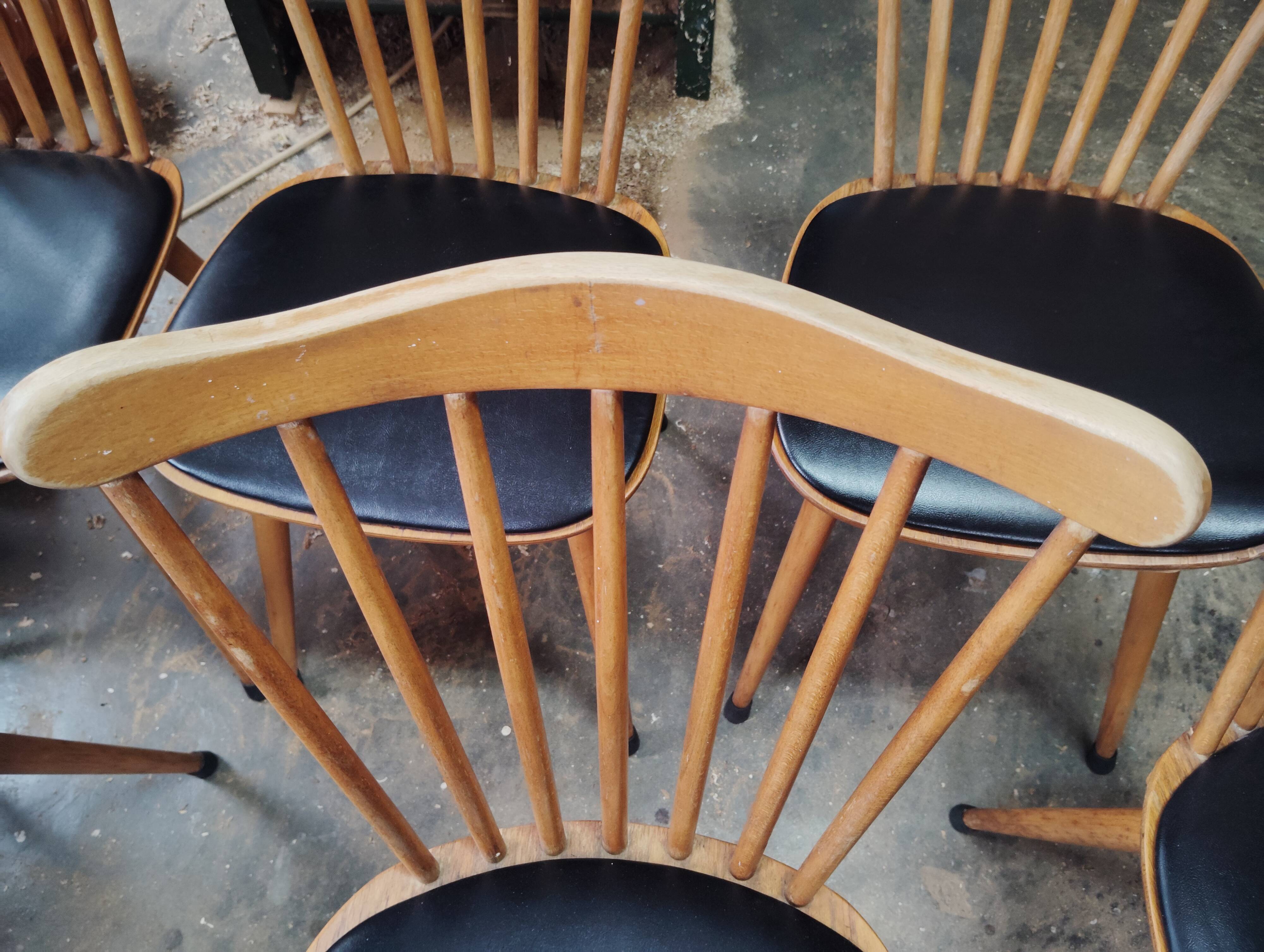 Set of 6 Baumann chairs model Sonate.