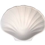 Set of 6 porcelain biscuit scallops