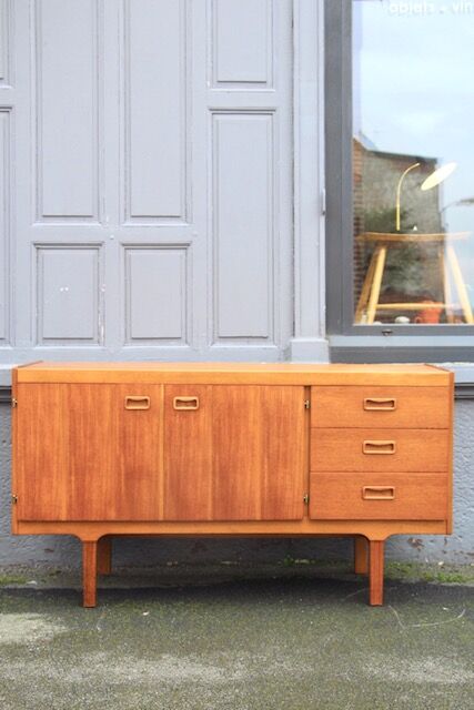 Scandinavian sideboard in clear teak 1960