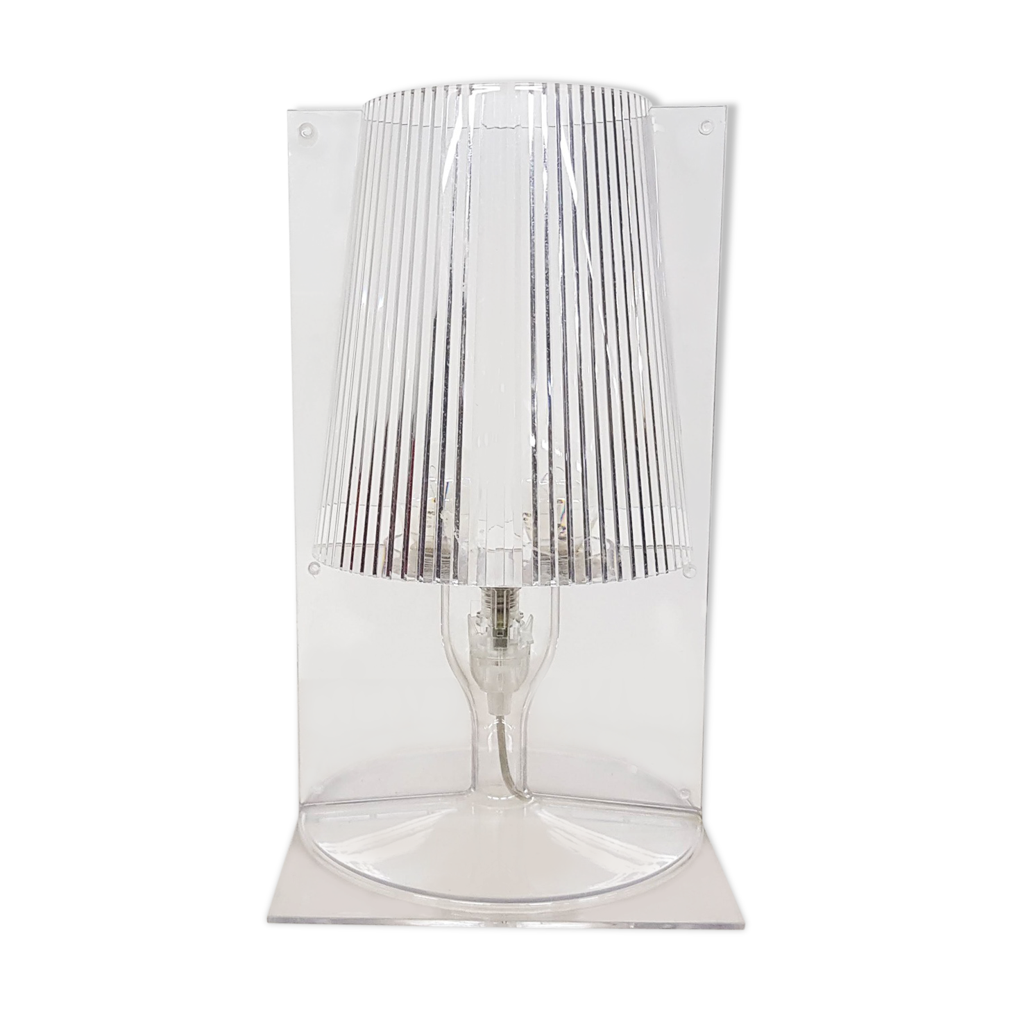 Transparant plexi glass table lamp by Ferruccio Laviani for Kartell
