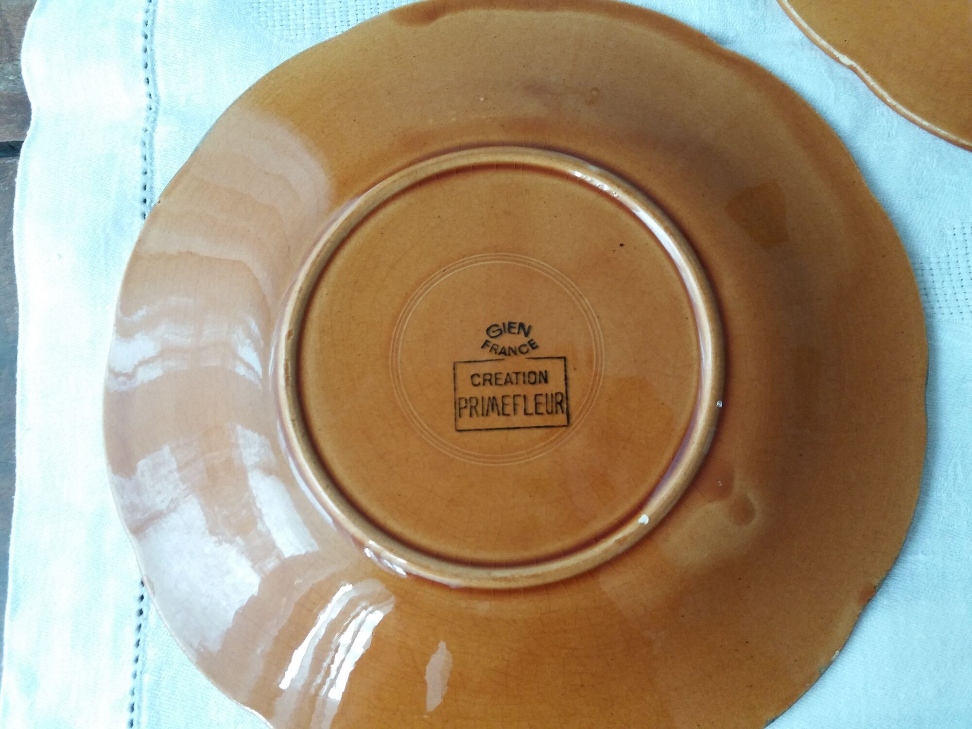 Five gien porcelain dabsin plates
