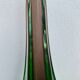 Green and red glass soliflore Sommerso Murano vase 1970
