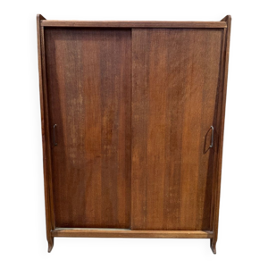 Armoire vintage en chêne - coulissantes