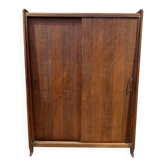 Armoire vintage en chêne - Portes coulissantes - Années 1950