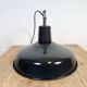 Industrial French Black Enamel Factory Pendant Lamp, 1960s