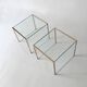 3 nesting coffee tables in glass and gilded metal, 1950-1970
