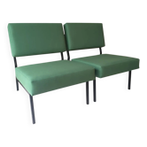Vintage armchair in the style of Pierre Guariche, metal frame, 1960s.