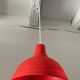 Red geometric pendant light