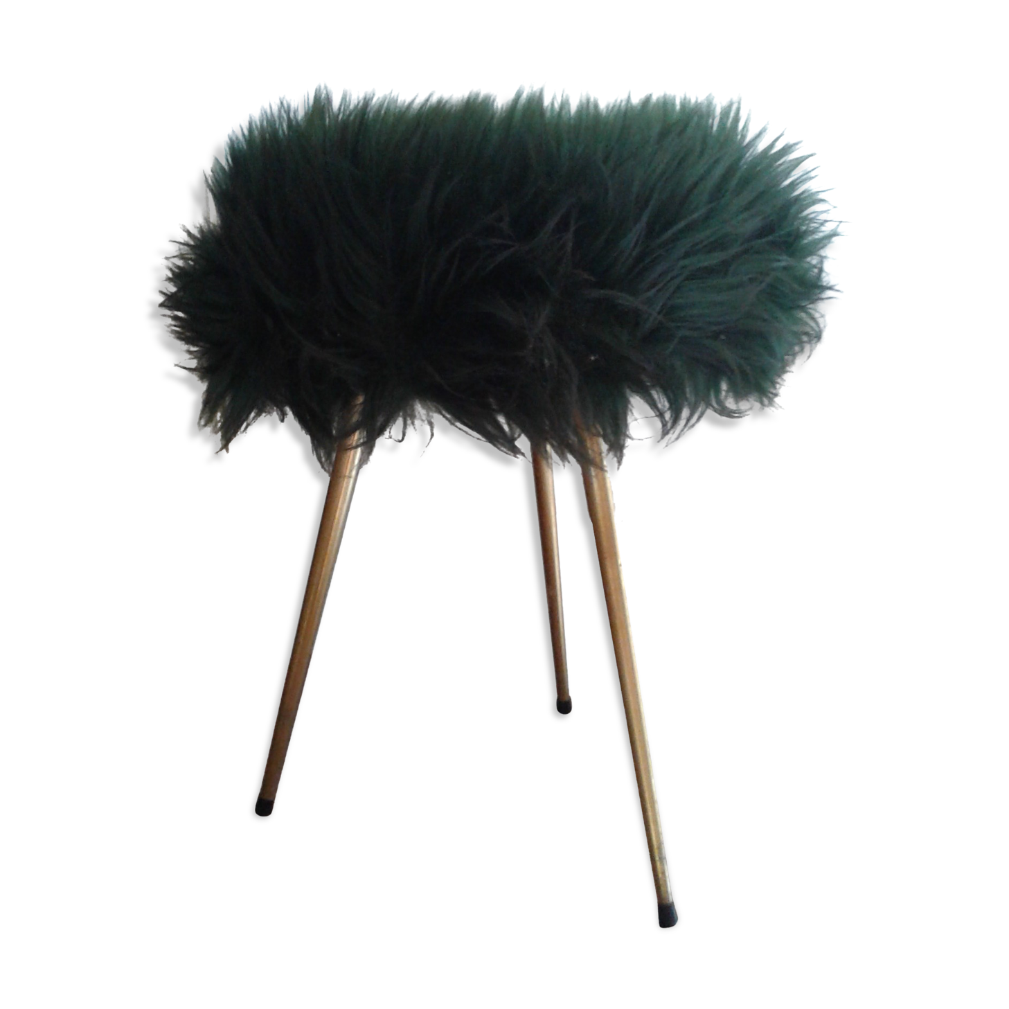 Tabouret moumoute tripode vintage