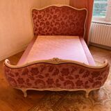 Box spring and headboard Louis XV style basket