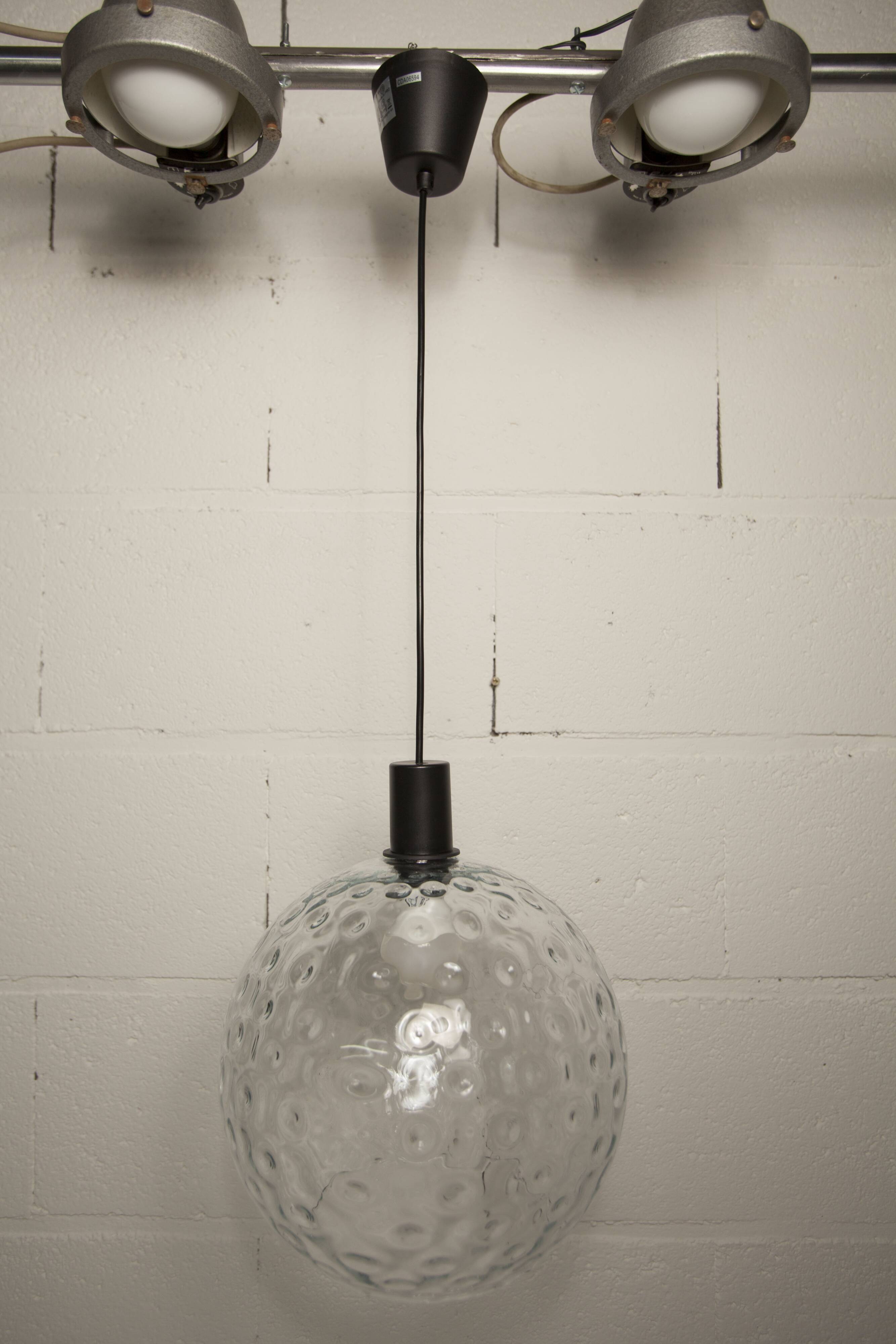 Original blown glass ball pendant 1970