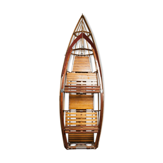 Vintage wooden boat skeleton frame