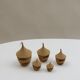 Set of 5 vintage tutsi rwanda rattan decorative lidded pots 1970s