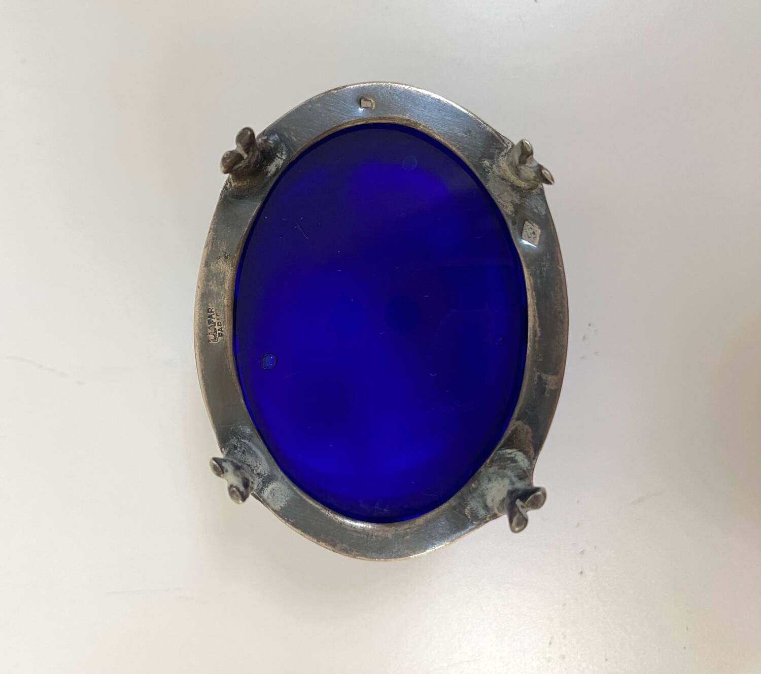 Paire de salerons en argent massif - Orfèvre Léon Lapar 1880