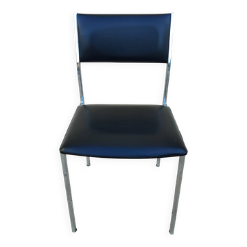 Vintage LAFARGUE chair, 1970s design, chrome.