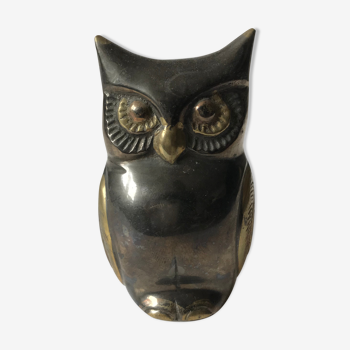 Brass and metal owl