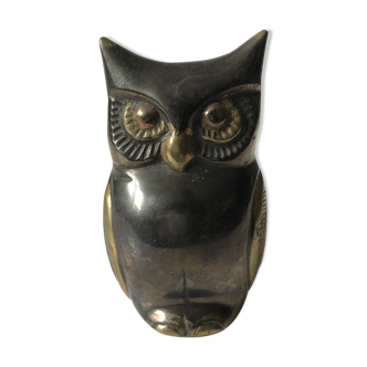 Brass and metal owl