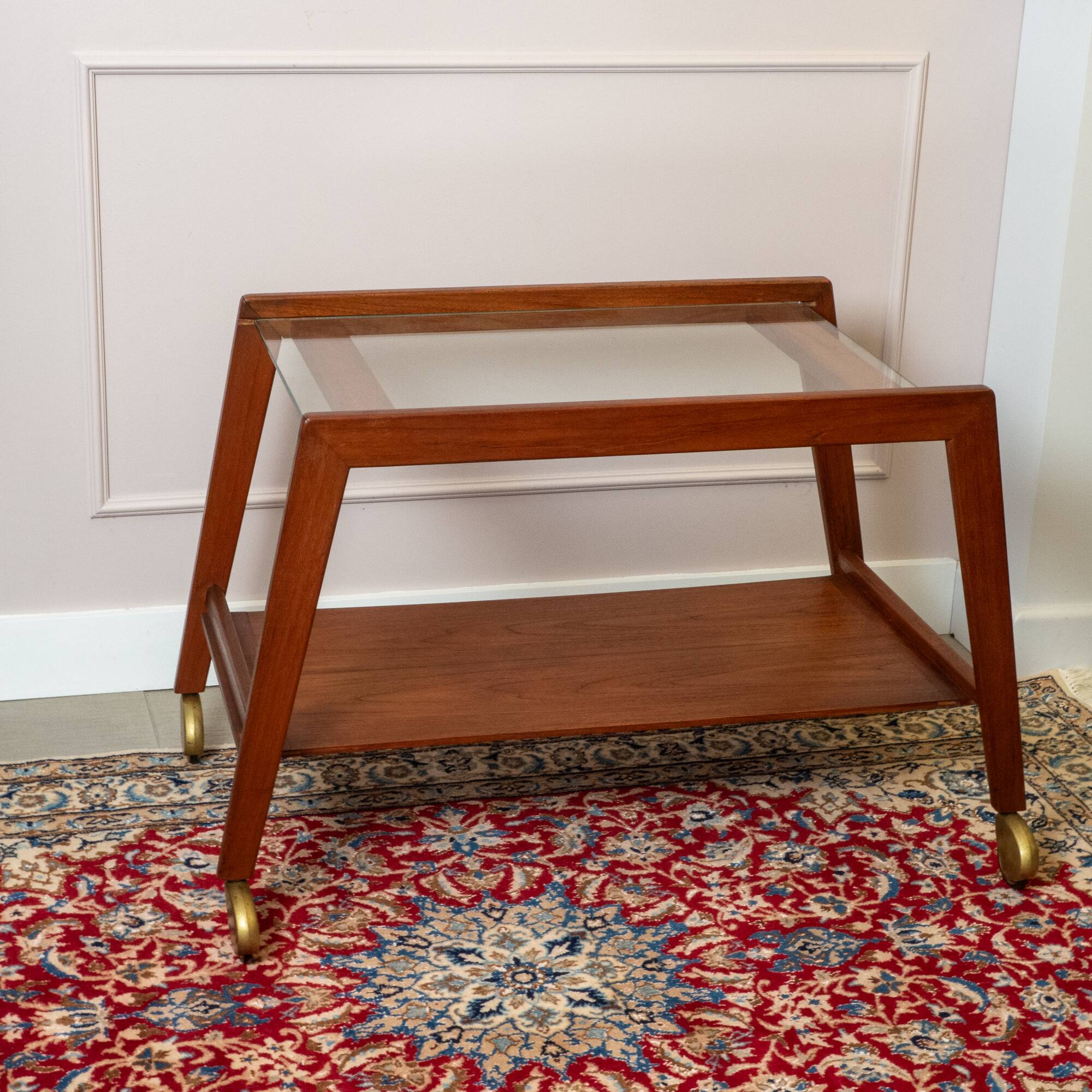 Table basse scandinave sur roulettes, 1960