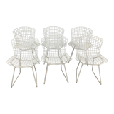 Series of 6 wire chairs by Harry Bertoia for Knoll International