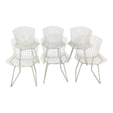 Series of 6 wire chairs by Harry Bertoia for Knoll International