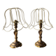 Paire de lampes en laiton vintage