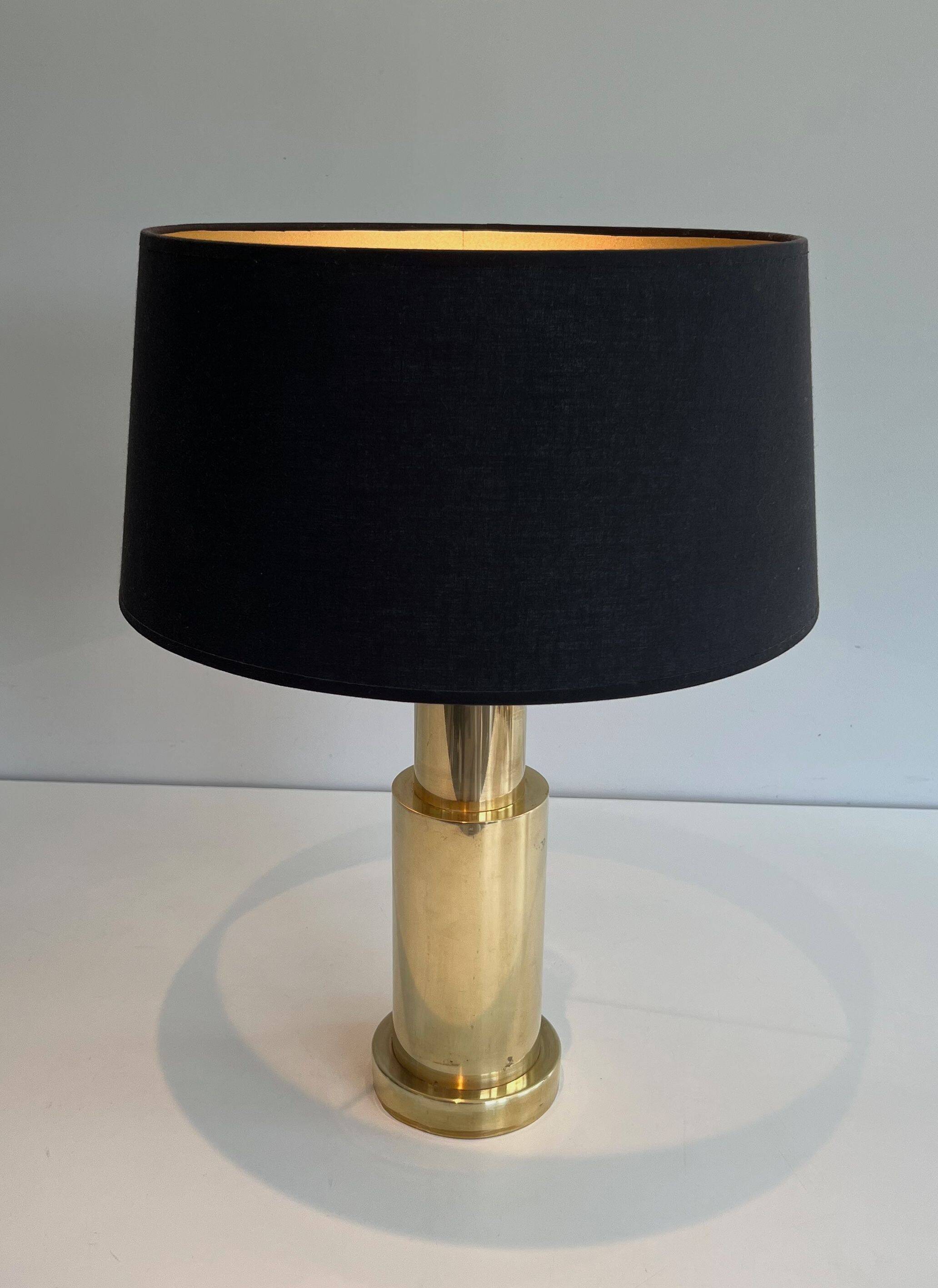 Paire de lampes modernistes en laiton