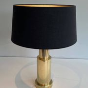 Pair of modernist brass lamps