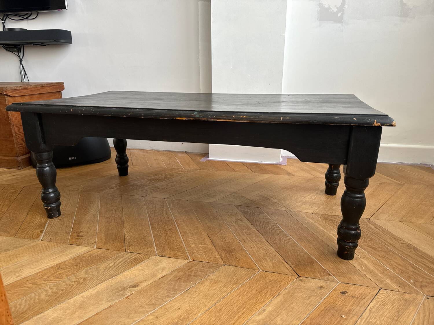 Patinated coffee table