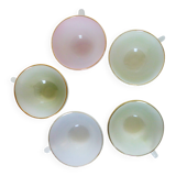 5 vintage harlequin cups in Arcopal 210185