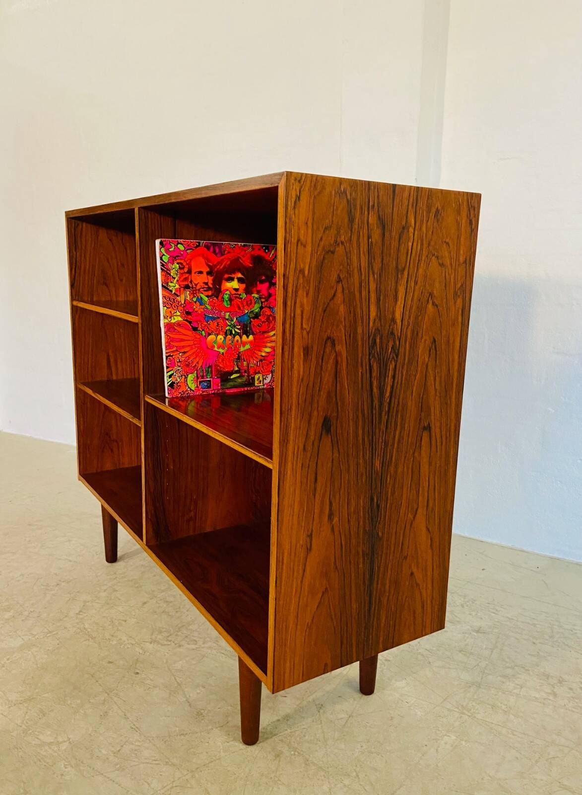 Vintage Danish mid-century retro rosewood bookcase 1960s