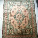 Afghan rug in pastel colors